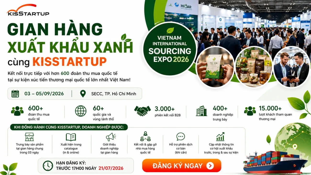 Bring Vietnamese Products to the Global Market with KisStartup at Vietnam International Sourcing Expo 2026